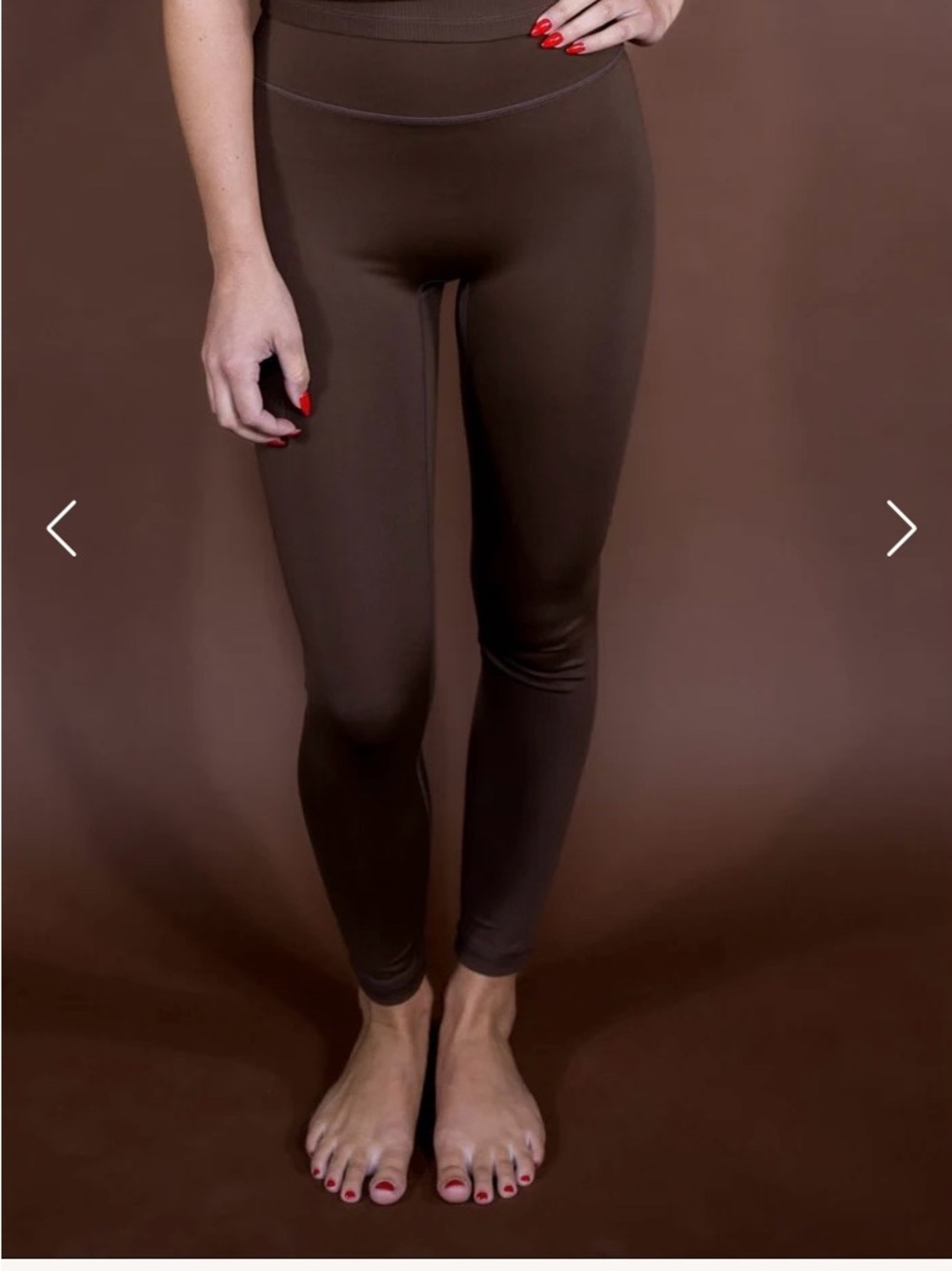 Salt Project Ribbed Energy Chocolate Brown Women's Leggings